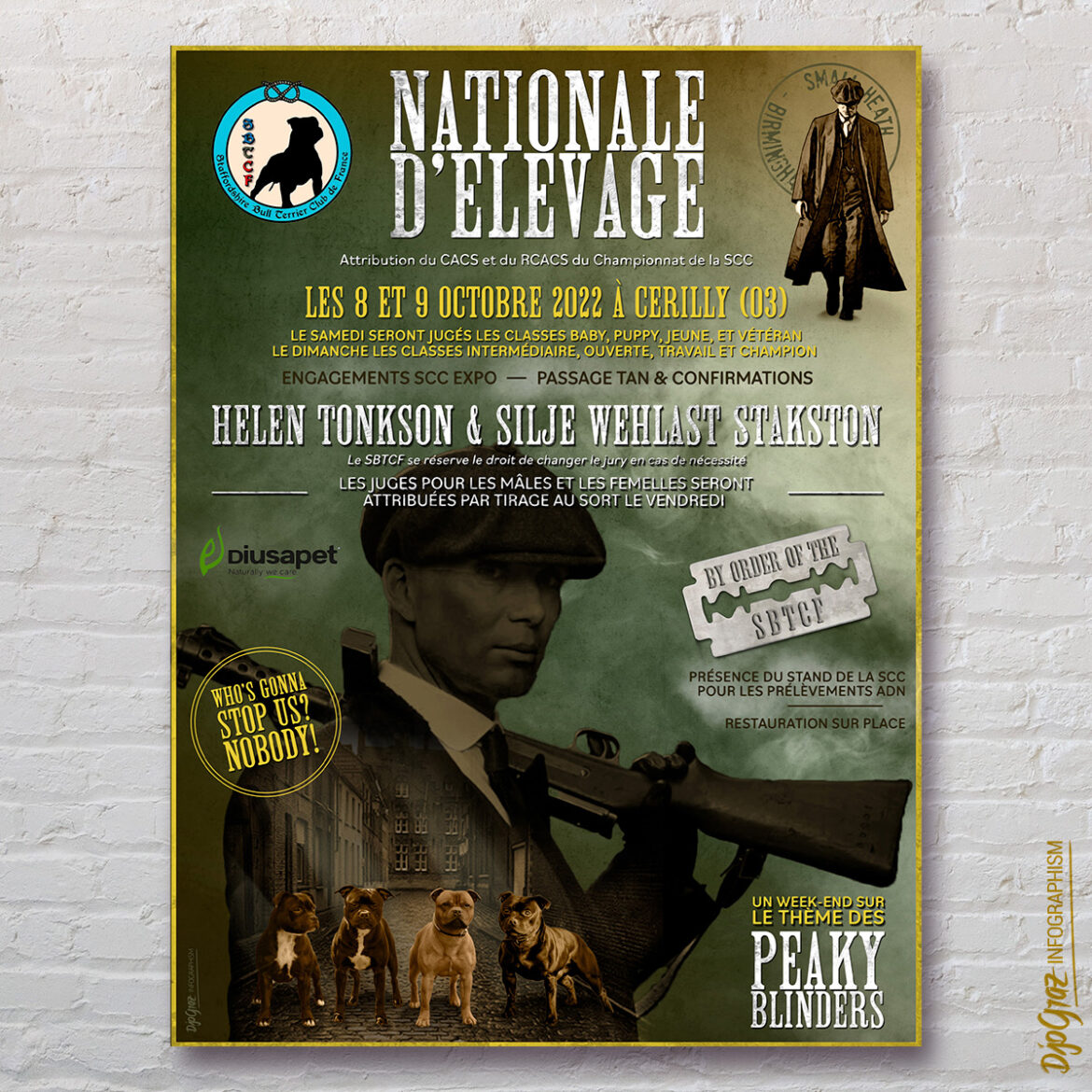 Affiche NE SBTCF 2022 sur le thème des Peaky Blinders