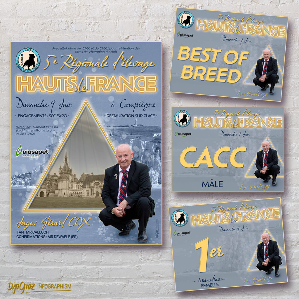 Kit exposition canine - RE HdF 2024 Affiche, cartons de classement, affichette avec le plan d'accès et autres documents sur demande.